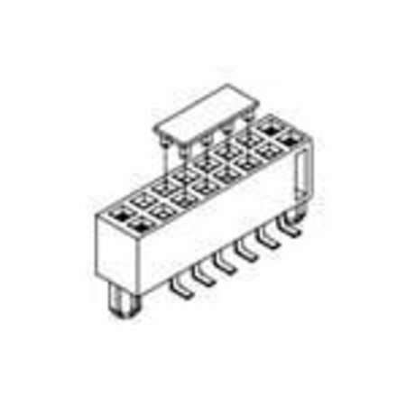 FCI Board Connector, 14 Contact(S), 2 Row(S), Female, Straight, 0.1 Inch Pitch, Surface Mount Terminal,  69154-207LF